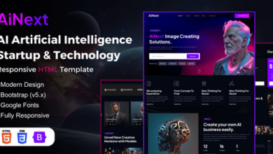 AiNext Nulled - AI Agency & Startup HTML Template