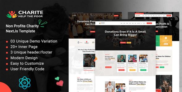 Charite Nulled - Non-Profit Charity React NextJs Template