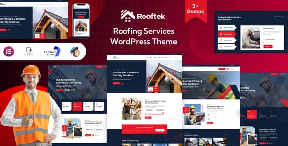 Rooftek v1.0 Nulled - Roofing Services WordPress Theme