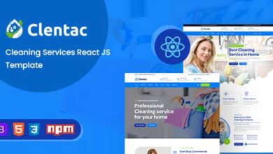 Clentac – Cleaning Services React JS Template