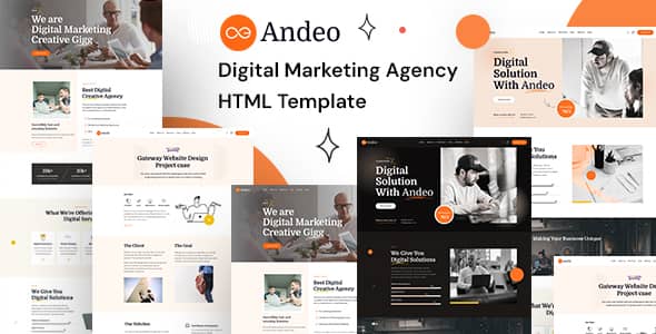 Andeo Nulled - Digital Marketing Agency HTML Template