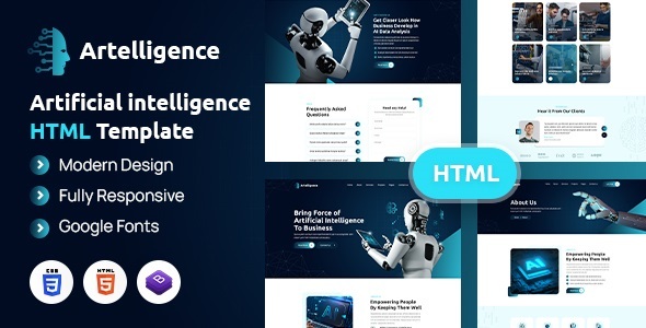 Artelligence Nulled - AI & Robotics HTML Template