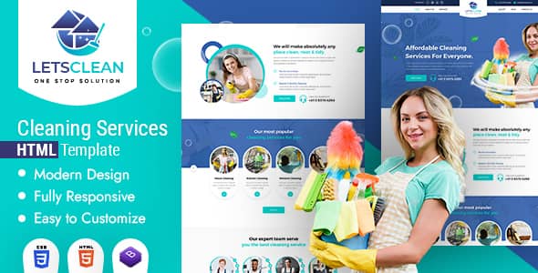 LetsClean v1.0 Nulled - Cleaning Services HTML Template