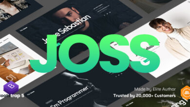 Joss Nulled - Personal Portfolio CV Resume One Page Template