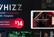 Whizz v1.0.2 Nulled - Photography Template