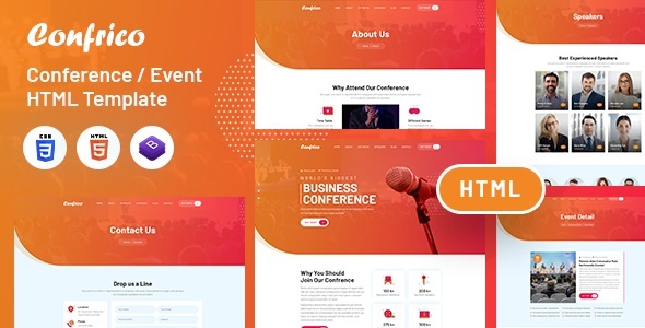 Confrico Nulled - Event & Conference HTML Template
