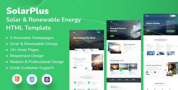 SolarPlus Nulled - Solar & Renewable Energy HTML Template