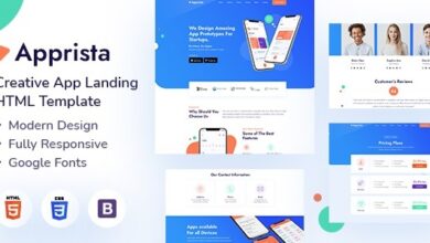Apprista Nulled - Creative App Landing HTML Template