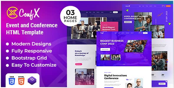 ConfX Nulled - Event & Conference HTML Template