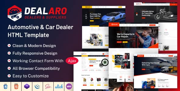 Dealaro Nulled - Automotive & Car Dealer HTML Template