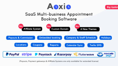 Aoxio v2.2 Nulled - SaaS Multi-Business Service Booking Software