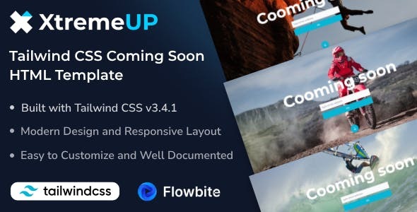 XtremeUP Nulled - Tailwind CSS Coming Soon HTML Template