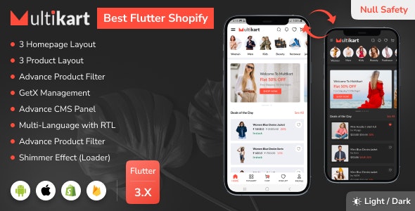 Multikart v2.0 Nulled - Best Shopify Flutter E-commerce Full App