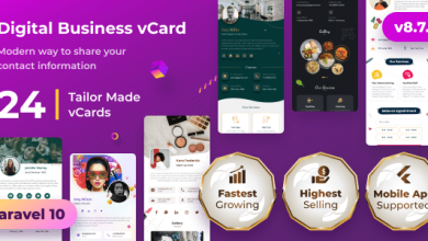 VCard SaaS v8.7.0 Nulled - Digital Business Card Builder SaaS - Laravel VCard Saas - NFC Card - With Mobile App