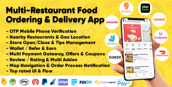 Eatggy v1.6 Nulled - Multi Restaurant Food Ordering & Delivery Application