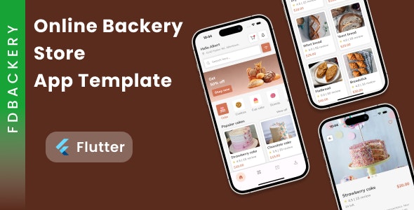 FDBackery v1.0 Nulled - Online Backery Store App Template in Flutter