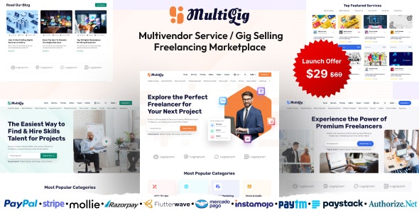 MultiGig v1.0 Nulled - Service / Gig Selling Freelancing Marketplace (Subscription Based)