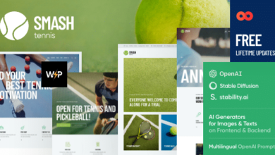 Smash Nulled - Tennis WordPress Theme