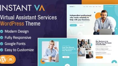 Instant VA v1.0 Nulled - Virtual Assistant WordPress Theme