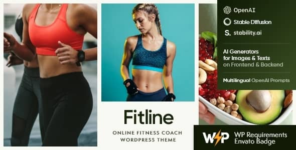 FitLine v1.0 Nulled - Online Fitness Coach WordPress Theme