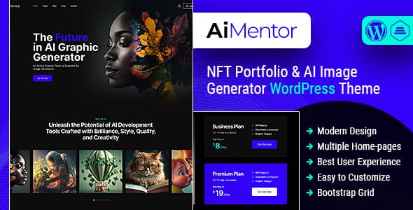 AI Mentor v1.0 Nulled - AI Image Generator WordPress Theme
