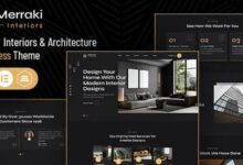 Merraki v1.1 Nulled - Interiors & Architecture WordPress Theme