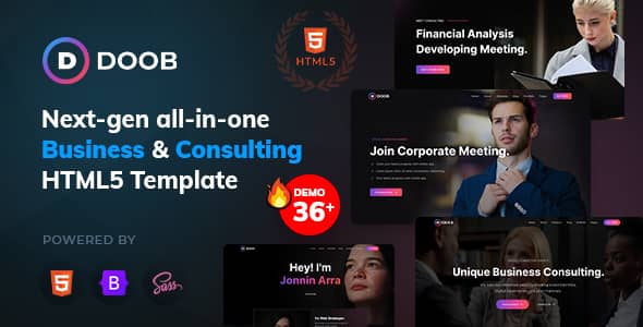 Doob Nulled - Business & Consulting Bootstrap 5 Template