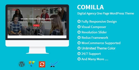 Comilla v1.6 Nulled - Digital Agency One Page WordPress Theme
