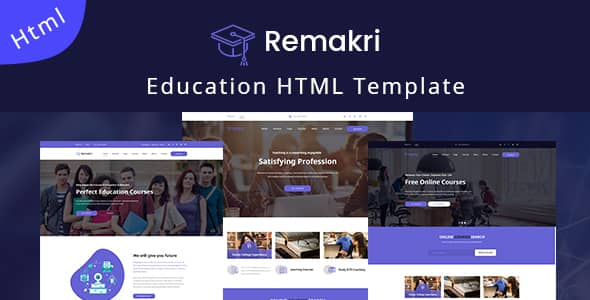 Remakri Nulled - Education Course HTML Template