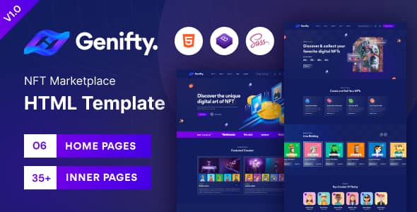 Genifty Nulled - NFT Marketplace HTML Template