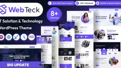 Webteck v1.0 Nulled - IT Solution and Technology WordPress Theme