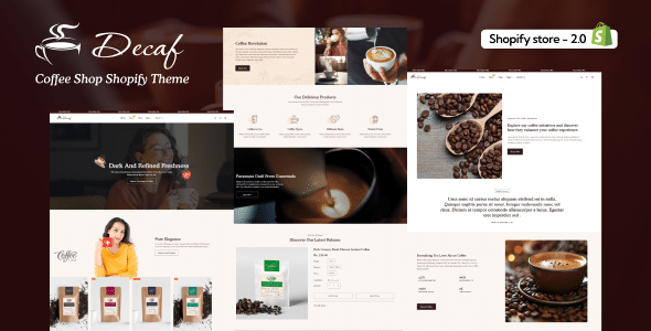 Decaf Nulled - Coffee Shop Shopify Theme