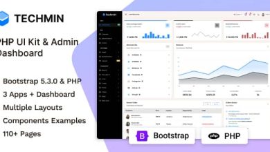 Techmin Nulled - PHP Bootstrap UI Kit & Admin Dashboard Template