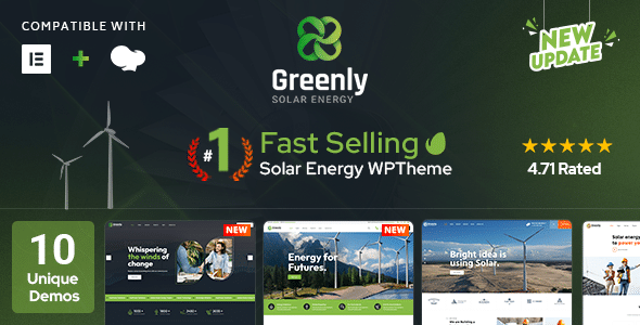 Greenly v7.1 Nulled - Ecology & Solar Energy WordPress Theme