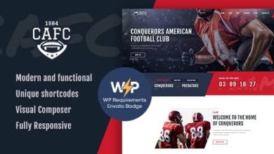 Conquerors v1.2.13 Nulled - American Football & NFL WordPress Theme