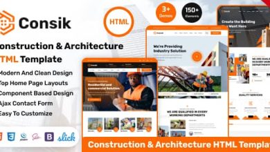 Consik Nulled - Construction & Architecture HTML Template