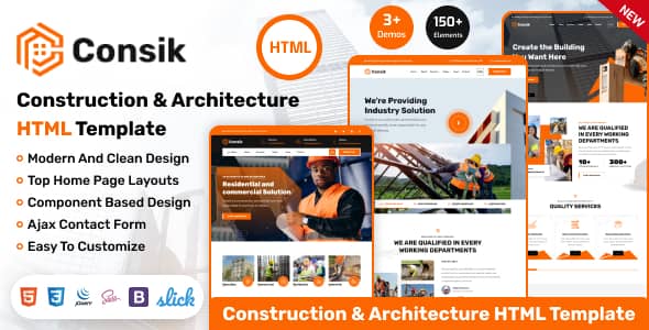 Consik Nulled - Construction & Architecture HTML Template