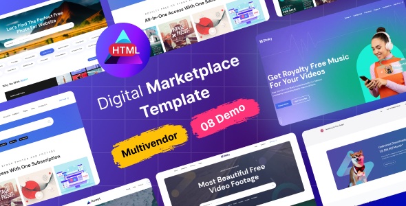 Markety Nulled - Digital Marketplace HTML Template