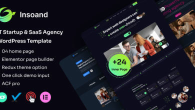 Insoand v1.0.0 Nulled - IT Startup & SaaS Agency WordPress Theme