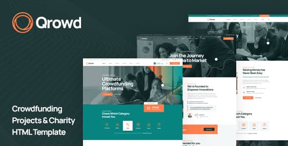 Qrowd Nulled - Crowdfunding Projects & Charity HTML Template