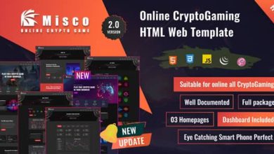 Miscoo v2.0 Nulled - Online CryptoGaming HTML Template