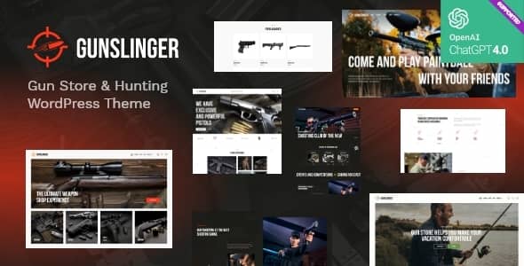 Gunslinger v1.0 Nulled - Gun Store & Hunting WordPress Theme