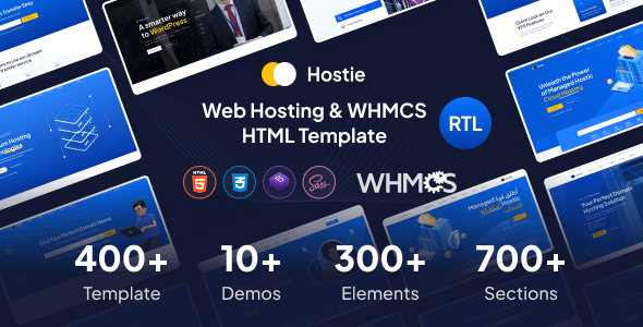 Hostie Nulled - Web Hosting & WHMCS HTML Template