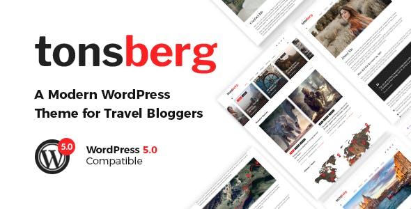 Tonsberg v1.4 Nulled - A Modern WordPress Theme for Travel Bloggers