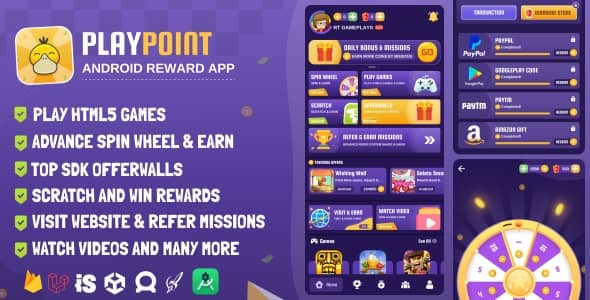 PlayPoint v1.3 Nulled - Android App with Admin Panel