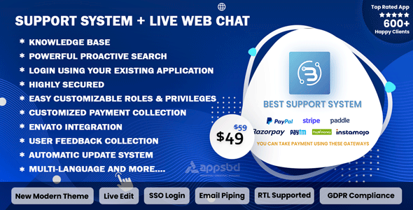 Support System v4.1.4 Nulled - Live Web Chat & Client Desk & Ticket Help Desk