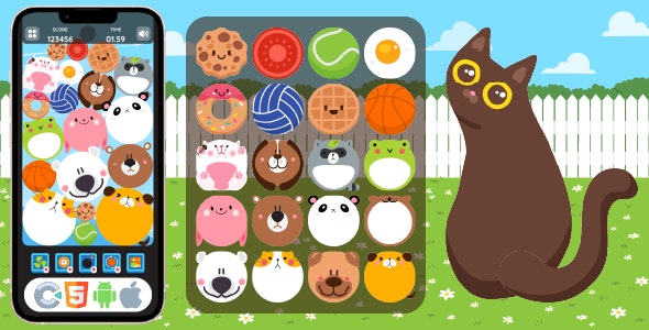 Animal Merge Nulled - HTML5 Game, Construct 3