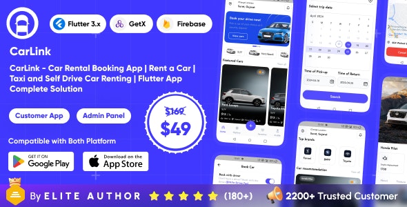 CarLink v1.0 Nulled - Car Rental Booking App - Rent a Car - Taxi and Self Drive Car Renting - Complete Solution