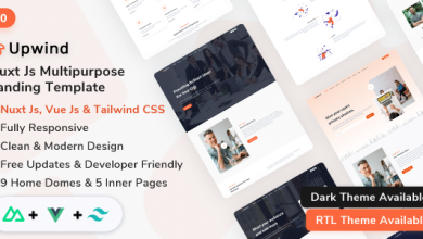 Upwind Nulled - Nuxt Js Landing Page Template
