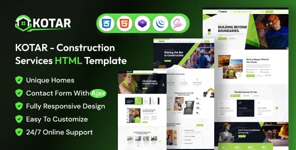 Kotar Nulled - Construction Company HTML Template
